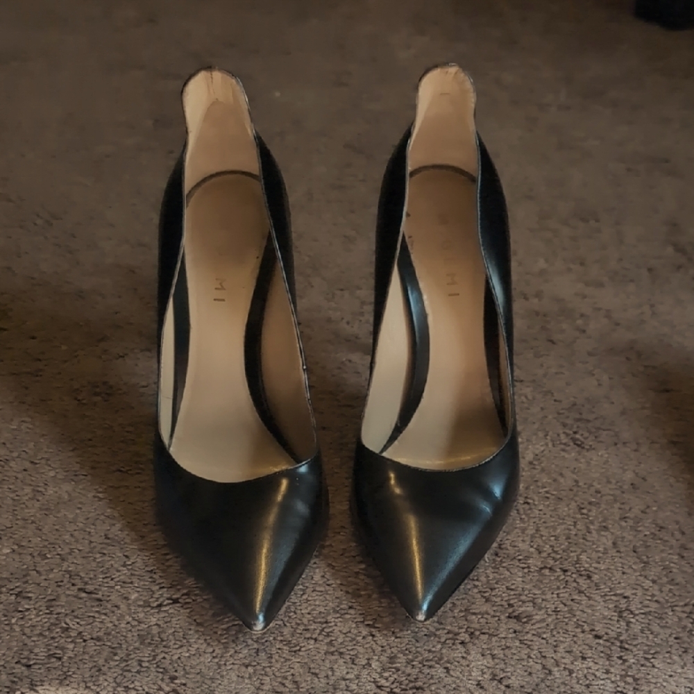 M Gemi Metallic Silver Gray Women's Heels